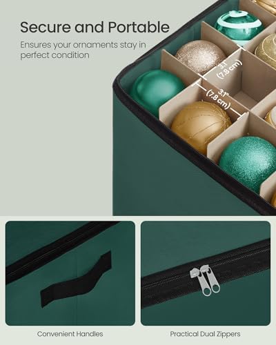 SONGMICS Christmas Ornament Storage Box, with 3 Inches 64 Slots - Image 7
