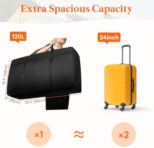 Lifewit 120L Extra Large Storage Duffle Bag for Travel, Camping, 1 Pack - Image 2