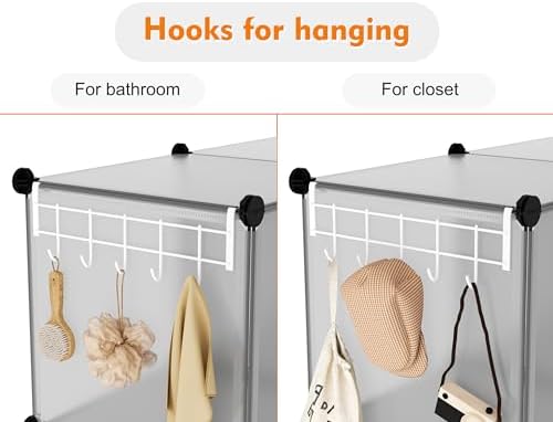 HOMIDEC 6 Light Grey Cube Storage Organizer, Modular Storage Shelf with Hammer, Cube Storage Bin Cabinet Closet Bookshelf for Living Room, Bedroom, Office, Each Cubes Size 11.8 x 11.8 inch - Image 5