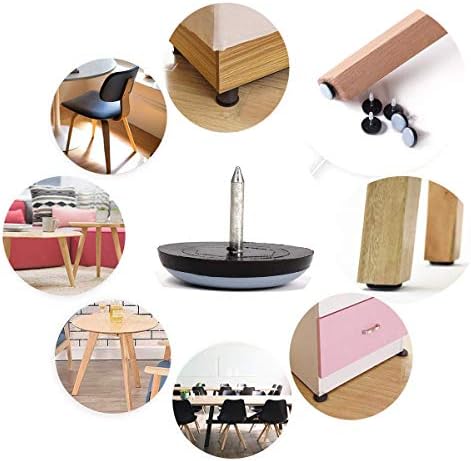 Furniture Glides Sliders-Furnigear PTFE (Teflon) Chair Leg Movers Sliders for Carpet Surface - Move Your Furniture Easily & Safely - Best Floor Protector (1-1/2", 12pack) - Image 5
