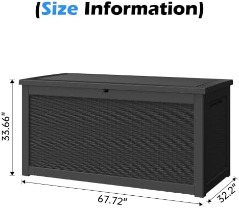 Outdoor Storage Box Waterproof, 320 Gallon Deck Box for Patio Storage - Image 2