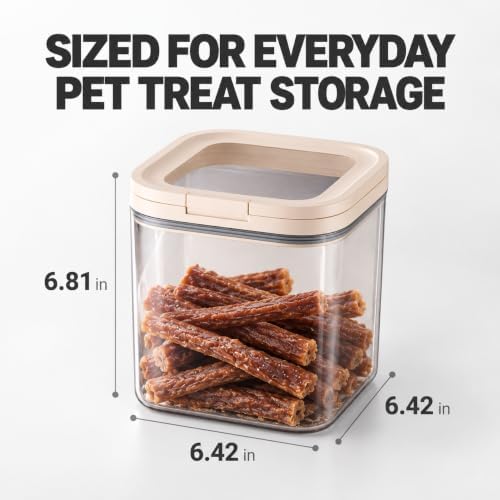 LivLab Mker Pet Treat Container, 3.49QT, One-Handed Open, Clear, Stackable - Image 6