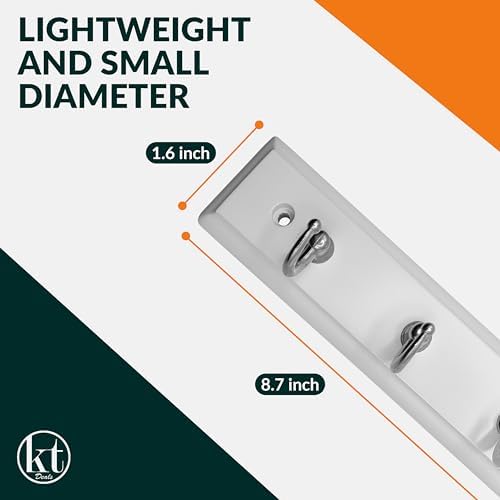 Wall Mounted Key Rack Rail Hanger Key Holder Wall Mount with 4 Hooks Hanging Storage Keys Organizer Home Decor (White) - Image 5