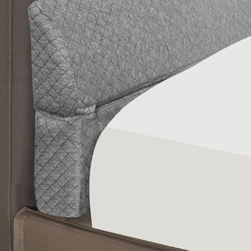 4 Modes Queen Size Pillow Wedge for Headboard Gap, Foldable Bed Wedge Pillow, Bed Gap Filler Fill The Gap (0-7"), Mattress Gap Filler Long Pillow Between Headboard and Mattress (Dark Grey, Queen) by Unknown