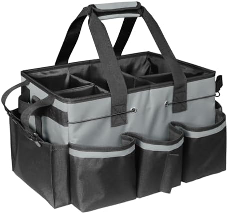 Boczif Cleaning Caddy Bag Wearable,Cleaning Caddy Supplies Organizer (Grey) by Boczif