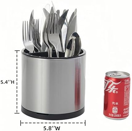 LIBODOUR Kitchen Utensil Holder,360°Rotating For Countertop Spoon Organizer - Image 3