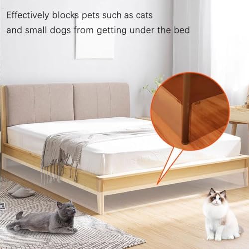 8 Pack Clear Toy Blockers for Furniture, 16" L x 7.5" H Under Bed Blocker for Pets, Adjustable Gap Bumper Under Couch Blocker, Stop Things from Going Under Couch Sofa Bed with Strong Adhesive - Image 3