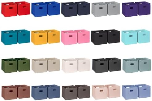 RiverRidge Folding Storage Bins - 2-pack of 10in Tall Brown Cubes - Image 6