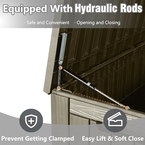 Outdoor Storage Box Waterproof, 150 Gallon Deck Box For Patio Storage - Image 4