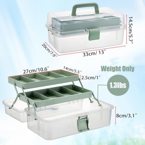 BTSKY Plastic Dividing Storage Box, Tackle Box with Adjustable Dividers - Image 5