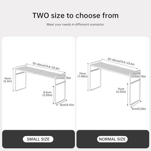 Expandable Medicine Cabinet Organizer, White - Image 3