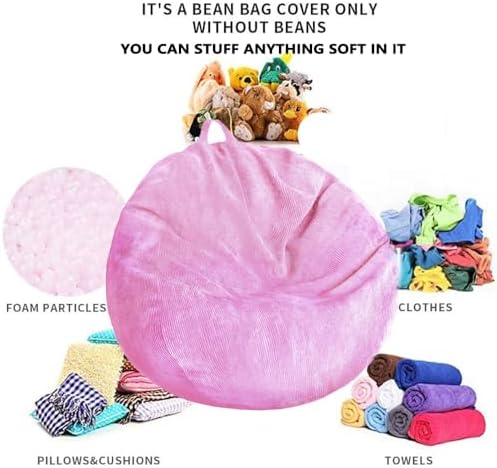 Stuffed Animal Storage Bean Bag Chair Cover (No Filler) Washable - Image 5