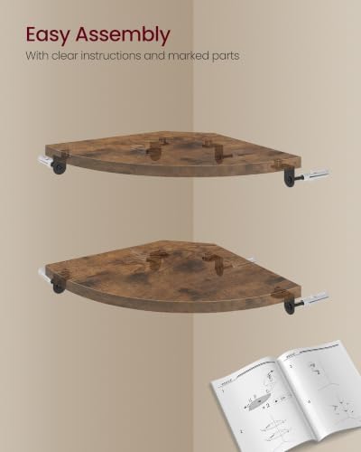 VASAGLE Floating Corner Shelves, Set of 2, 6 x 6 x 0.5 Inches - Image 7