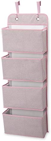 Delta Children 4 Pocket Over The Door Hanging Organizer - 2 Pack, Easy Storage/Organization Solution - Versatile and Accessible in Any Room in the House, Pink - Image 3
