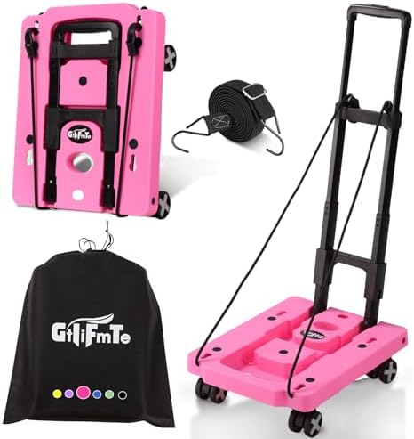 GtIiFmTe Foldable Hand Truck, Lightweight Luggage Cart for Airport Car Seat by GtIiFmTe