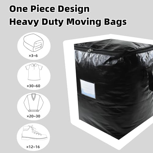 91L Storage Bags for Clothes, Moving Bags Heavy Duty Extra Large with Reinforced Handle, Storage Containers for Organizing Bedding, Blanket, Sheets, Pillows, Toys, Christmas Decorations - Image 5
