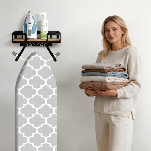 Ironing Board Hanger Wall Mount, T&Y Shaped Iron Holder for Laundry Room - Image 2