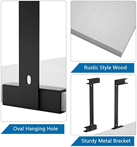 SRIWATANA 2-Tier Corner Shelf, Rustic Wood Storage Display Shelf, White - Image 5