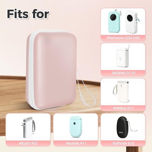Nelko Genuine Case for P21 Label Maker & Most Mini Label Printers, Pink - Image 6