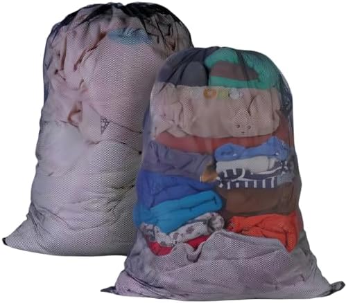 2-Pack Large Mesh Laundry Bag, 27x36 Inch Black by Unknown