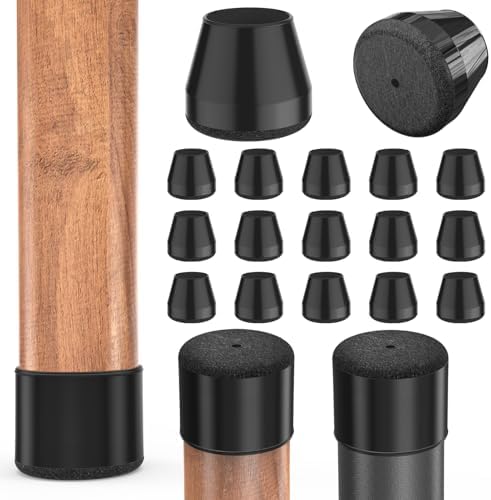 Chair Leg Protectors for Hardwood Floors,Black, Fit:1.62-2". by ComeHomeWithMe