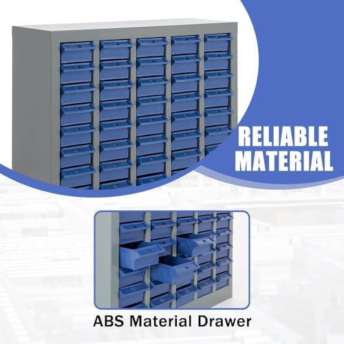 Yeeoy 40 Drawers Parts Cabinet, Nut and Bolt Storage Organizer, Grey - Image 5