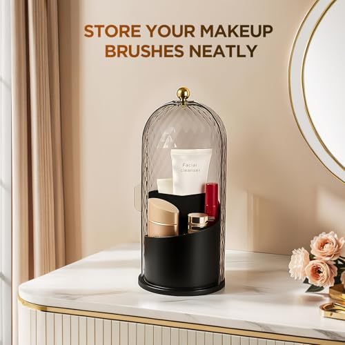 3 Slots Rotating Toothbrush Holders with Lid for Bathroom - Image 6