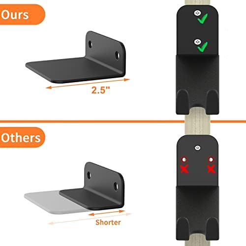 WALMANN 3-Pack Bike Pedal Hanger Wall Mount Heavy Duty Horizontal Bike Rack - Image 4