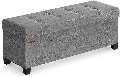 SONGMICS Storage Ottoman Bench, Foldable Foot Rest with Legs by SONGMICSbySONGMICSHOME