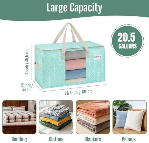 VENO Moving Bags, Wide Open Top, Clear Window, Evergreen, 10 Pack - Image 3