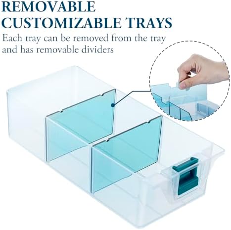 MyGift 11 Inch Craft Storage Organizer Case With 6 Drawers - Image 3