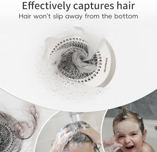 Shower Drain Cover Bathtub Stopper, 4.4" Hair Catcher for Bath, Tub & Sink - Image 5