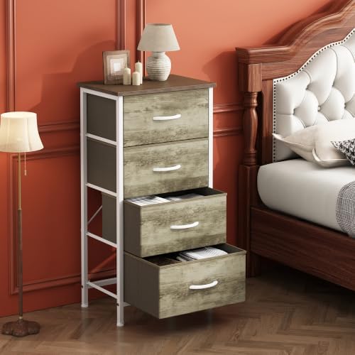 Sweetcrispy 4 Drawer Dresser, Tall Storage Cabinet for Bedroom and Closet - Image 2
