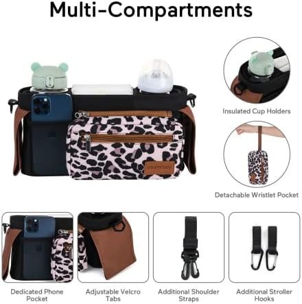 Momcozy Universal Stroller Organizer with Insulated Cup Holder - Image 2