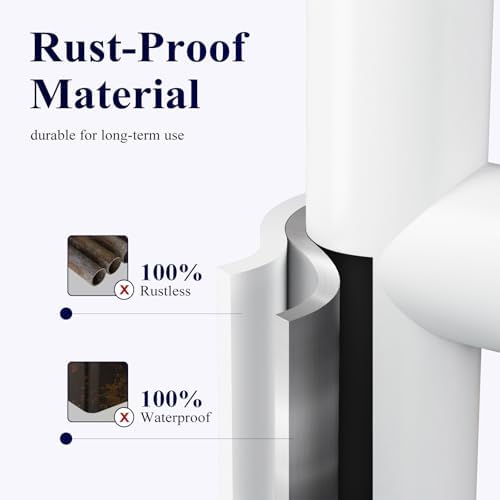 Kitsure Metal Toilet Paper Holder Free Standing, Medium, White - Image 3