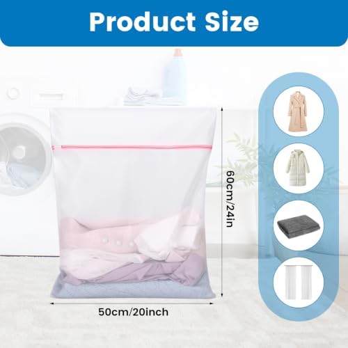 2 Pack X-Large Mesh Laundry Bags for Delicates, Fine Mesh 20 x 24 Inches - Image 2