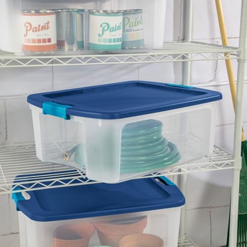 Sterilite Latch and Carry, Plastic Storage Bins w/ Lids, 12 Gallon, 12-Pack - Image 6