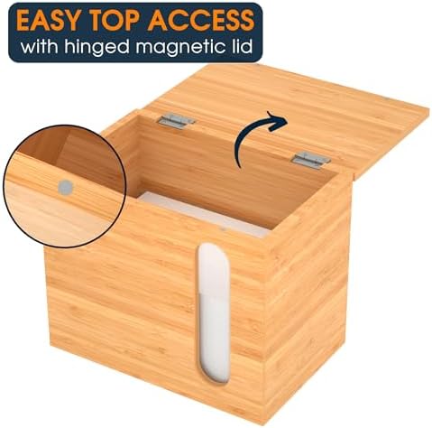 YAJR Dryer Sheet Holder with Lid | Dryer Sheet Container for Laundry Room - Image 5
