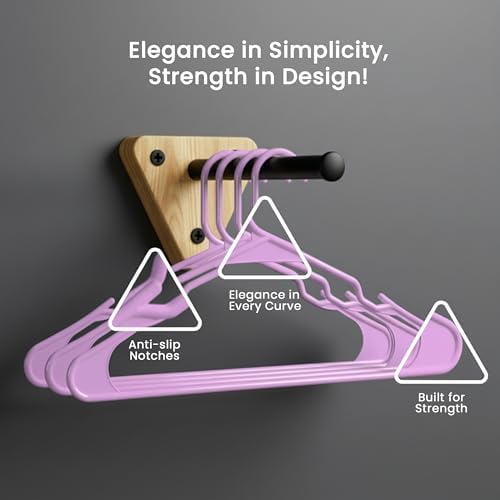 Utopia Home Plastic Hangers 30 Pack – Space Saving Clothes Hanger Pink - Image 5