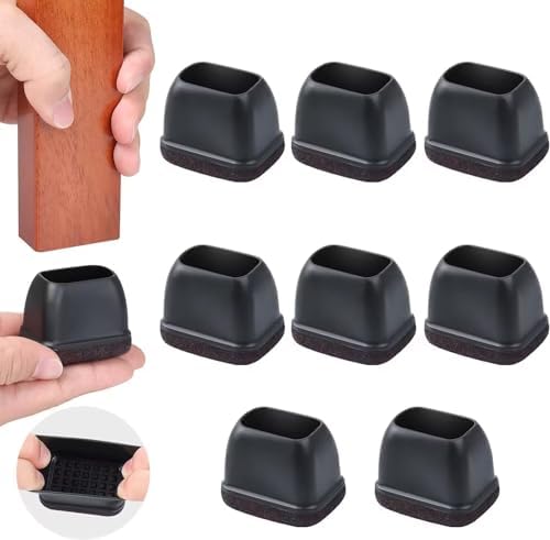Ezprotekt 8pcs Rectangle Silicone Chair Leg Floor Protectors with Felt by VisittheEzprotekt