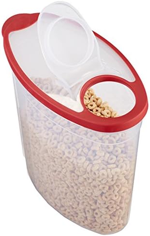 Rubbermaid Flex and Seal Cereal Keeper, 1.5 Gallon, BPA-Free, Clear with Red Lid, Airtight - Image 5