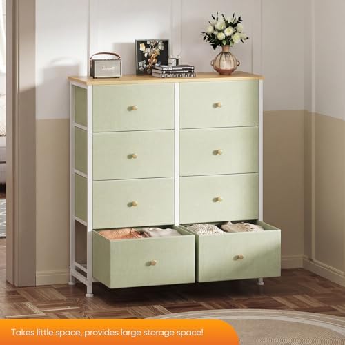 Sweetcrispy 8 Drawer Fabric Dresser, Tall Storage Tower for Bedroom - Image 4