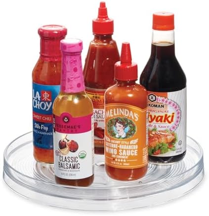 iDesign Plastic Lazy Susan Turntable Organizer, Clear by iDesign