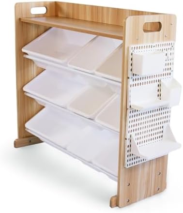 Humble Crew Kids Toy Organizer with Display Shelf, 9 Bins, 3 Tier Storage by HumbleCrew