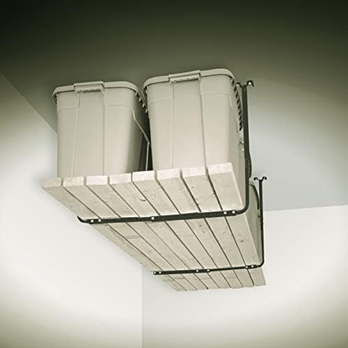 HyLoft Adjustable Garage Ceiling Mount Storage Rack Kit, Ceiling Shelving Mounts, 34 in. x 26 in., 80844-10, Hammertone - Image 2