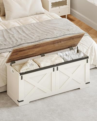Hzuaneri 47 inches Farmhouse Storage Chest and Bench | 59 Gal | 330lb Seat - Image 2