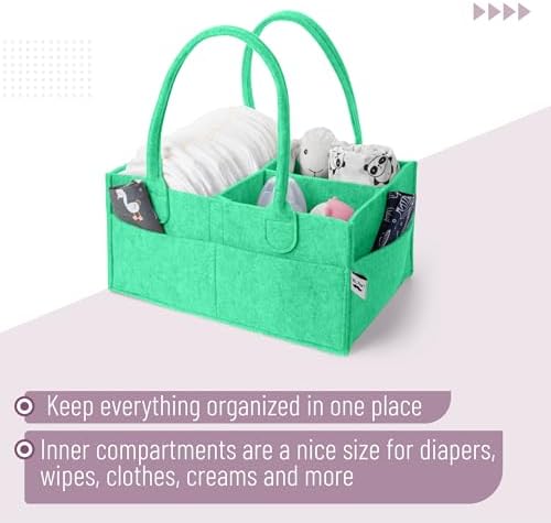 Mr. Pen- Baby Diaper Caddy Organizer, Green - Image 4