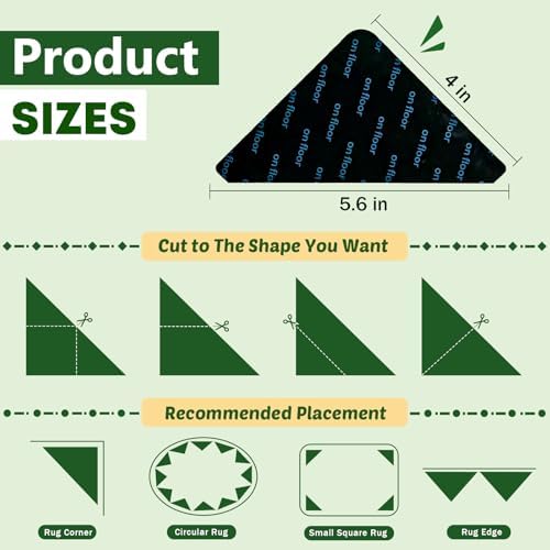 Songrey Rug Corner Grippers for Hardwood Floor 32PCS - Image 5