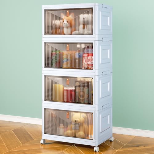 Wise Oannes Closet Organizers and storage with Wheels, 23QT Grey by WiseOannes