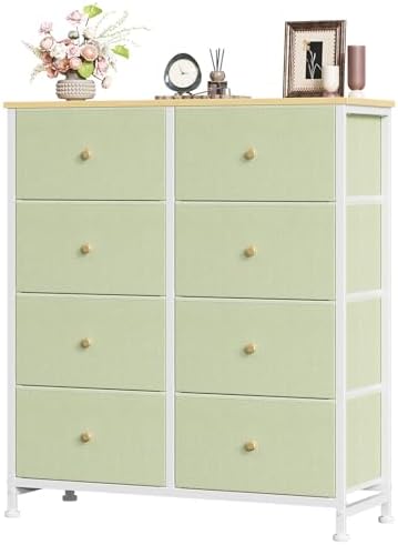 Sweetcrispy 8 Drawer Fabric Dresser, Tall Storage Tower for Bedroom by Sweetcrispy